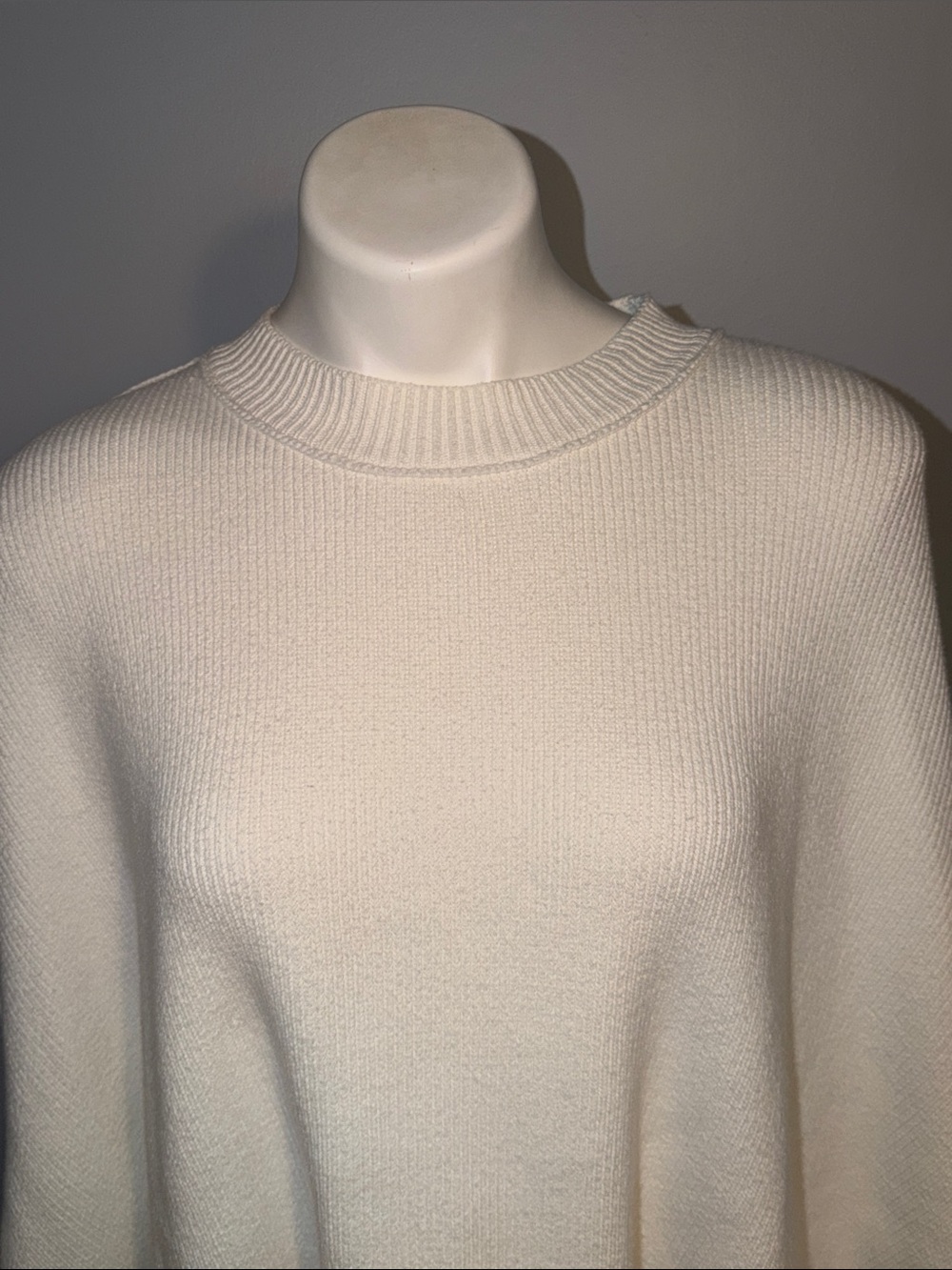 Free People Ladies Easy Street Tunic Sweater in Painted White. Medium. Oversized - Picture 3 of 15